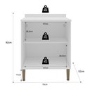Ver imagem 3 de Balcão de Cozinha Americana com Tampo 70cm 2 Portas Multimóveis Cr20485 Branco