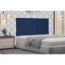 Ver imagem 4 de Cabeceira Painel Casal 1,40m Veneza Suede Azul Marinho