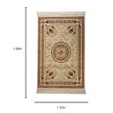 Ver imagem 3 de Tapete Persa Bege com Vermelho Ideal para Sala e Quarto - 133x190cm