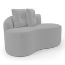 Ver imagem 7 de Sofá Orgânico Living Bob 145cm 02 Lugares com 02 Almofadas Bouclê Cinza Claro - Desk Design