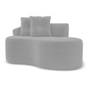 Ver imagem 1 de Sofá Orgânico Living Bob 145cm 02 Lugares com 02 Almofadas Bouclê Cinza Claro - Desk Design