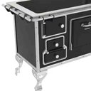 Ver imagem 2 de Fogão a Lenha Tradicional Chapa Vitrocerâmica 01 Preto Metalúrgica Venâncio