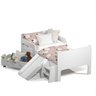 Mini Cama Infantil Montessoriana com Baú Bella + Colchão:branco - 6