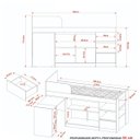 Ver imagem 4 de Cama Solteiro com Escrivaninha para Colchão 88 x 188cm Multimóveis VCR35067 Amêndoa