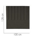 Ver imagem 3 de Cabeceira Carla Pé Plástico 100cm Solteiro Para Cama Box Quarto Linho Marrom - Gat Magazine