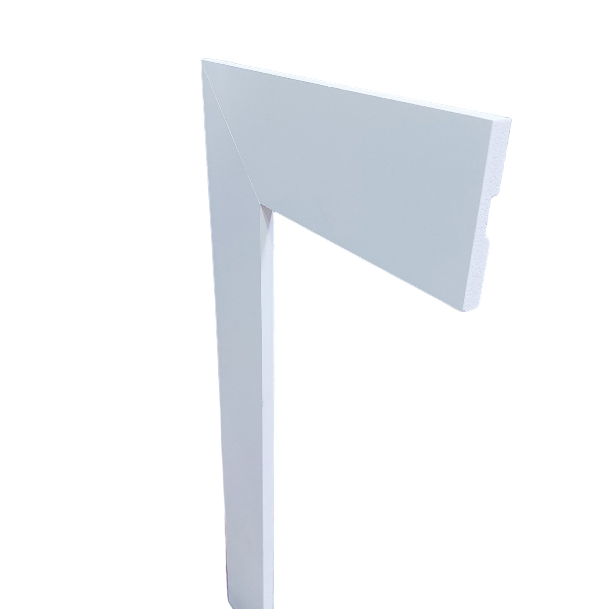 Moldura/Rodapé de Poliestireno Liso - Branco - 7cm de altura (7x1x240cm) - 1