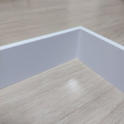 Moldura/rodapé de Poliestireno 7cm Liso Branco (7x1x240cm) - Formix 3d - 2