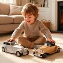 Ver imagem 2 de Carro Miniatura Colecionável Fricção Antigo Clássic Kit 2pçs