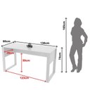Ver imagem 3 de Escrivaninha Mesa para Escritório ME4200 136cm Branco