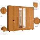Ver imagem 3 de Guarda Roupa Grande 6 Portas 6 Gavetas com Espelho