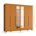 Ver imagem 4 de Guarda Roupa Grande 6 Portas 6 Gavetas com Espelho
