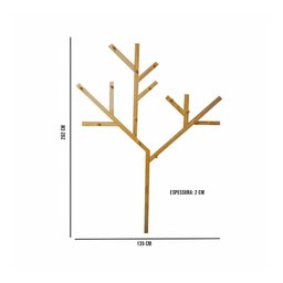 Painel Árvore com 14 Cabideiros - Pinus - 4