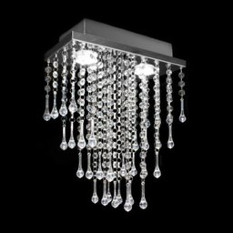 Lustre Luminária de Acrílico Retangular Gama para 2 Lâmpadas Dicroicas Soquete GU10 - GAMA-30 - 1