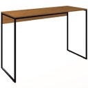 Ver imagem 1 de Mesa de Escritório Bela 90cm Escrivaninha Home Office com Pés em Metal Cor:cinamomo Preto