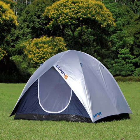 Barraca de Camping Luna para 4 Pessoas com Sombreamento Mor:azul