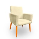 Ver imagem 1 de Poltrona Nina Decorativa Suede Bege para Escritorio, Sala Salão Biselos-Decor