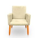 Ver imagem 4 de Poltrona Nina Decorativa Suede Bege para Escritorio, Sala Salão Biselos-Decor