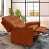 Poltrona Reclinável Suede Terracota Antonella Shop JM - 1