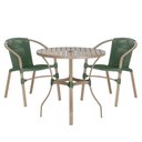 Ver imagem 1 de 02 Cadeiras Floripa e Mesa Roma 80cm Fendi e Corda Nautica Trama Original