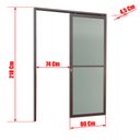 Ver imagem 4 de Porta de Correr Suspensa Vidrao Esq L.25 Marrom Corten 210x80 Brimak