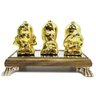 Trio Budas Cego Surdo e Mudo na Bandeja de Madeira - 3
