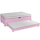 Ver imagem 5 de Cama Box Solteiro Ortopédica Conjugada Baú c/ Cama Auxiliar 88x188 D28 Laura Rosa