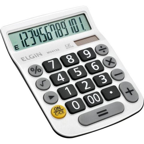 Calculadora de Mesa 12 Digitos Mv 4132 Branca Elgin
