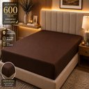 Ver imagem 4 de Jogo de Cama Lençol Quality King 2 Peças Micropercal 600 Fios Marrom Casa Show Enxovais