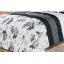 Ver imagem 6 de Kit Edredom Casal King Vitória 7 Peças Floral Preto Com Branco