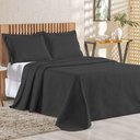 Ver imagem 1 de Cobre Leito Queen Bouti Mavie Geométrico 180 Fios 3 Peças - Preto