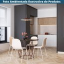 Ver imagem 7 de Kit 4 Cadeiras Bilbao Fratini Encosto Polipropileno Nude Assento Almofada Nude Base Aço Nude