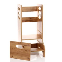 Torre de Aprendizagem Escada Montessori Criança Cozinha - 3