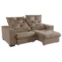 Ver imagem 3 de Sofá Retrátil e Reclinável 2,10m Suede Isis