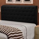 Ver imagem 2 de Cabeceira Giovana Cama Box Solteiro 90 cm Suede Preto - D'Rossi