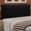 Ver imagem 1 de Cabeceira Giovana Cama Box Solteiro 90 cm Suede Preto - D'Rossi