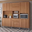 Ver imagem 1 de Kit Cozinha Compacta 240cm com 10 Portas e 4 Gavetas Astra Lukaliam Móveis