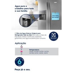 Filtro Refil Externo para Geladeira Electrolux Side By Side Original - 3