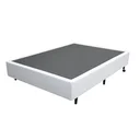 Ver imagem 1 de Base Cama Box Casal Branco Sintético - 138x188x42
