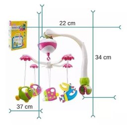 Mobile Musical Para Berço e Carrinho Música Suave Colorido - 3