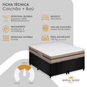 Ver imagem 3 de Cama Box com Baú Queen Bipartido Bioclassic Molas Ensacadas Suede Preto Royal Sleep