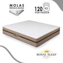 Ver mais imagens de Cama Box com Baú Queen Bipartido Bioclassic Molas Ensacadas Suede Preto Royal Sleep