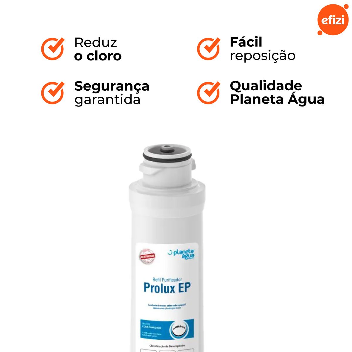 Refil Filtro Prolux Ep para Purificador Eletrolux Planeta Água - 5