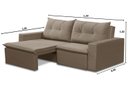 Ver imagem 3 de Sofá Retrátil 2 lugares 1,80m Luana Suede Capuccino Madelina Decor