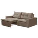 Ver imagem 2 de Sofá Retrátil 2 lugares 1,80m Luana Suede Capuccino Madelina Decor