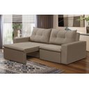 Ver imagem 1 de Sofá Retrátil 2 lugares 1,80m Luana Suede Capuccino Madelina Decor