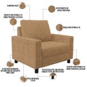 Ver imagem 4 de Kit 02 Poltronas Decorativa Para Sala De Estar E Recepção Malta L02 Bouclê Mostarda - Lyam Decor