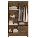 Ver imagem 2 de Guarda-roupa 4 Portas 2 Gavetas Chile Castanho Wood Moval