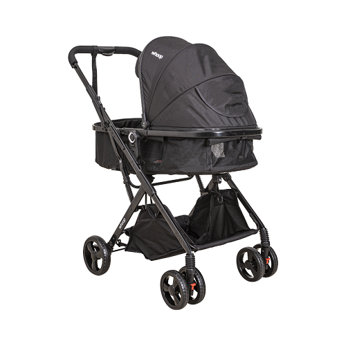 linha kiddo Carrinho Zig Zag com bebe conforto casulo click e base - preto  - kiddo