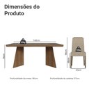 Ver imagem 3 de Conjunto Sala de Jantar Tampo de Vidro 4 Cadeiras Rustic/Imperial Todi Madesa