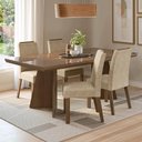 Ver imagem 1 de Conjunto Sala de Jantar Tampo de Vidro 4 Cadeiras Rustic/Imperial Todi Madesa
